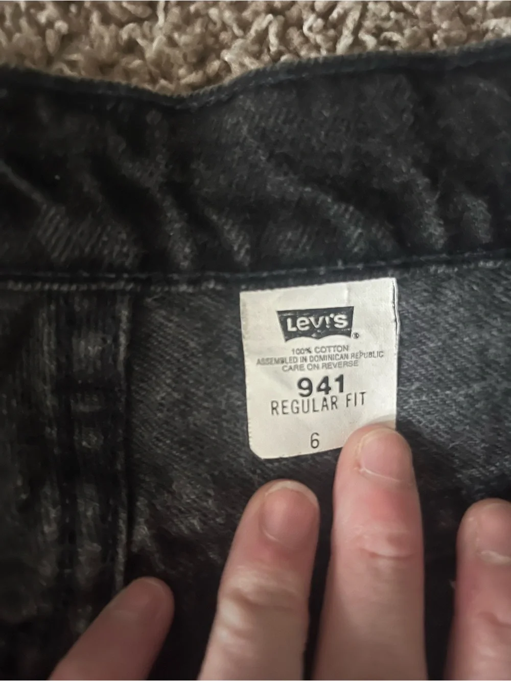 Levi's Black Denim Womens Shorts